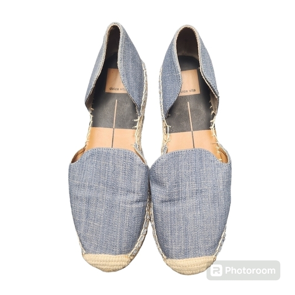 Dolce Vita Shoes - Dolce Vita D'Orsay Blue Linen Women’s Espadrilles Sandel Flats Size Sz. 7